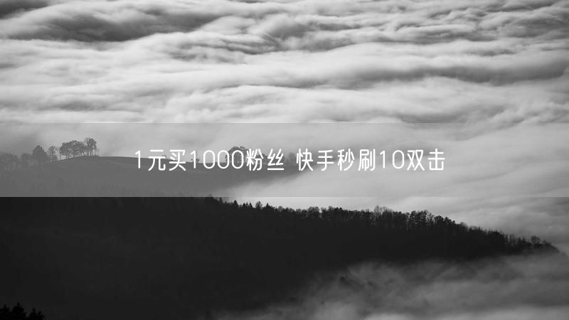 1元买1000粉丝 快手秒刷10双击