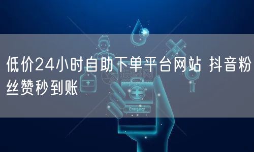 低价24小时自助下单平台网站 抖音粉丝赞秒到账