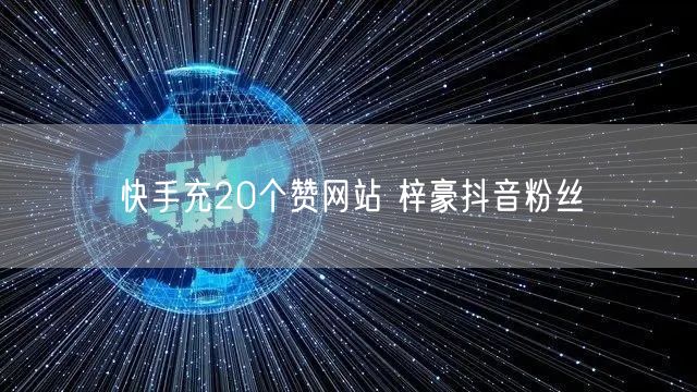 快手充20个赞网站 梓豪抖音粉丝
