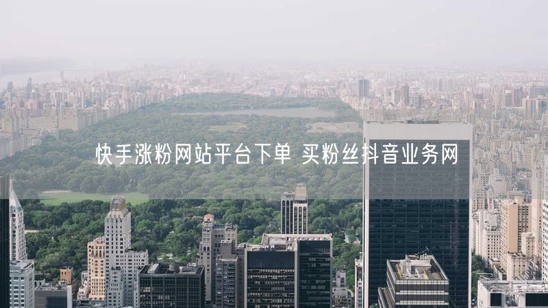 快手涨粉网站平台下单 买粉丝抖音业务网